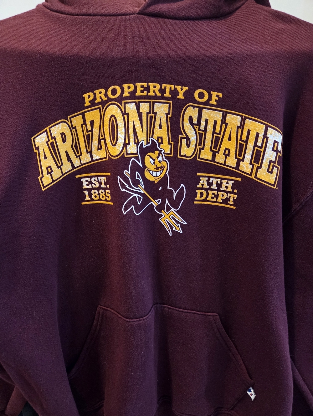 Vintage Arizona State Sun Devils Maroon And Gold Hooded Sweatshirt